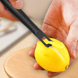 Maxbell Lemon Zester Peeler Portable Hand Tool Peeling Grater for Bar Potato Kitchen Black
