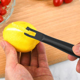 Maxbell Lemon Zester Peeler Portable Hand Tool Peeling Grater for Bar Potato Kitchen Black