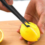 Maxbell Lemon Zester Peeler Portable Hand Tool Peeling Grater for Bar Potato Kitchen Black