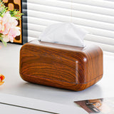 Maxbell PP Tissue Box Cover Lightweight Rectangular Napkin Organizer for Living Room Light Brown