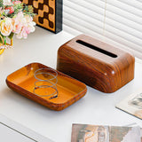 Maxbell PP Tissue Box Cover Lightweight Rectangular Napkin Organizer for Living Room Light Brown