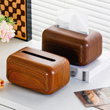 Maxbell PP Tissue Box Cover Lightweight Rectangular Napkin Organizer for Living Room Light Brown