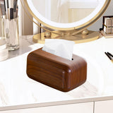Maxbell PP Tissue Box Cover Lightweight Rectangular Napkin Organizer for Living Room Light Brown