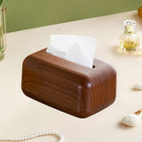 Maxbell PP Tissue Box Cover Lightweight Rectangular Napkin Organizer for Living Room Light Brown
