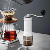 Maxbell Hand Crank Coffee Grinder Hand Crank Bean Mill for Coffee Lover Gifts Office White