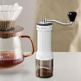 Maxbell Hand Crank Coffee Grinder Hand Crank Bean Mill for Coffee Lover Gifts Office White