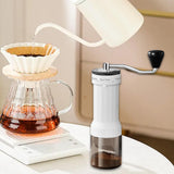 Maxbell Hand Crank Coffee Grinder Hand Crank Bean Mill for Coffee Lover Gifts Office White