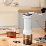 Maxbell Hand Crank Coffee Grinder Hand Crank Bean Mill for Coffee Lover Gifts Office White