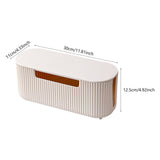 Maxbell Cable Management Box Wire Storage Cable Organizer for Cords Computer USB Hub Beige