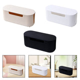 Maxbell Cable Management Box Wire Storage Cable Organizer for Cords Computer USB Hub Beige