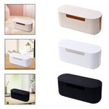 Maxbell Cable Management Box Wire Storage Cable Organizer for Cords Computer USB Hub Beige