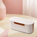 Maxbell Cable Management Box Wire Storage Cable Organizer for Cords Computer USB Hub Beige