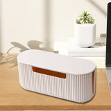 Maxbell Cable Management Box Wire Storage Cable Organizer for Cords Computer USB Hub Beige