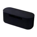 Maxbell Cable Management Box Wire Storage Cable Organizer for Cords Computer USB Hub Black