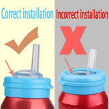 Maxbell 4x Soda Can Lids with Straws for Canned Beverage Juice Seltzer Airtight Seal