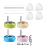Maxbell 4x Soda Can Lids with Straws for Canned Beverage Juice Seltzer Airtight Seal
