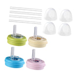 Maxbell 4x Soda Can Lids with Straws for Canned Beverage Juice Seltzer Airtight Seal