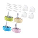 Maxbell 4x Soda Can Lids with Straws for Canned Beverage Juice Seltzer Airtight Seal