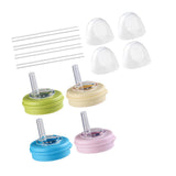 Maxbell 4x Soda Can Lids with Straws for Canned Beverage Juice Seltzer Airtight Seal