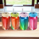 Maxbell 4x Soda Can Lids with Straws for Canned Beverage Juice Seltzer Airtight Seal