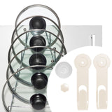 Maxbell Pot Lid Rack Wall Mounted Pan Lid Holder for Cupboard Door Home Cabinet Door beige