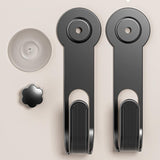 Maxbell Pot Lid Rack Wall Mounted Pan Lid Holder for Cupboard Door Home Cabinet Door gray