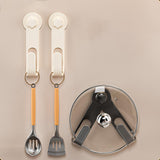 Maxbell Pot Lid Rack Wall Mounted Pan Lid Holder for Cupboard Door Home Cabinet Door gray
