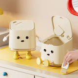 Maxbell Mini Desktop Trash Can Dustbin Small Trash Bin for Living Room Countertop RV sitting