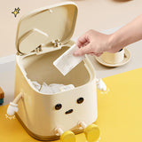 Maxbell Mini Desktop Trash Can Dustbin Small Trash Bin for Living Room Countertop RV sitting