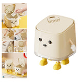 Maxbell Mini Desktop Trash Can Dustbin Small Trash Bin for Living Room Countertop RV standing
