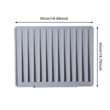 Maxbell Hot Pad Self Draining Tray for Hot Dishes Hot Pots and Pans Kitchen Worktops Gray