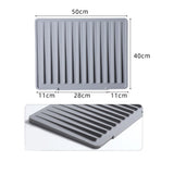 Maxbell Hot Pad Self Draining Tray for Hot Dishes Hot Pots and Pans Kitchen Worktops Gray