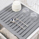 Maxbell Hot Pad Self Draining Tray for Hot Dishes Hot Pots and Pans Kitchen Worktops Gray