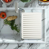 Maxbell Hot Pad Self Draining Tray for Hot Dishes Hot Pots and Pans Kitchen Worktops Beige