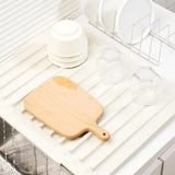 Maxbell Hot Pad Self Draining Tray for Hot Dishes Hot Pots and Pans Kitchen Worktops Beige