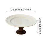 Maxbell Cake Stand Portable Pastry Serving Tray for Dining Room Countertop Household 20.5x20.5x9 cm