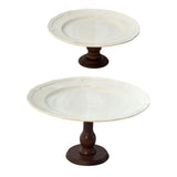 Maxbell Cake Stand Portable Pastry Serving Tray for Dining Room Countertop Household 20.5x20.5x9 cm