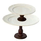 Maxbell Cake Stand Portable Pastry Serving Tray for Dining Room Countertop Household 20.5x20.5x9 cm