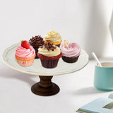 Maxbell Cake Stand Portable Pastry Serving Tray for Dining Room Countertop Household 20.5x20.5x9 cm