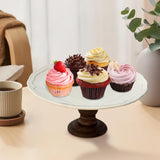 Maxbell Cake Stand Portable Pastry Serving Tray for Dining Room Countertop Household 20.5x20.5x9 cm