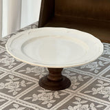 Maxbell Cake Stand Portable Pastry Serving Tray for Dining Room Countertop Household 20.5x20.5x9 cm