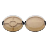 Maxbell Bamboo Serving Tray Large Decor with 5 Compartments for Fruit Coffee Wedding with Compartments