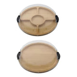 Maxbell Bamboo Serving Tray Large Decor with 5 Compartments for Fruit Coffee Wedding with Compartments