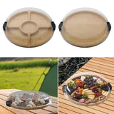 Maxbell Bamboo Serving Tray Large Decor with 5 Compartments for Fruit Coffee Wedding with Compartments