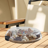 Maxbell Bamboo Serving Tray Large Decor with 5 Compartments for Fruit Coffee Wedding with Compartments