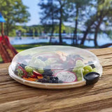 Maxbell Bamboo Serving Tray Large Decor with 5 Compartments for Fruit Coffee Wedding without Compartments