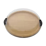 Maxbell Bamboo Serving Tray Large Decor with 5 Compartments for Fruit Coffee Wedding without Compartments