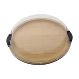 Maxbell Bamboo Serving Tray Large Decor with 5 Compartments for Fruit Coffee Wedding without Compartments