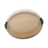 Maxbell Bamboo Serving Tray Large Decor with 5 Compartments for Fruit Coffee Wedding without Compartments