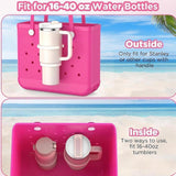 Maxbell Woman Bag Cup Holder Water Bottle Holder Beach Tote Bag Cup Organizer